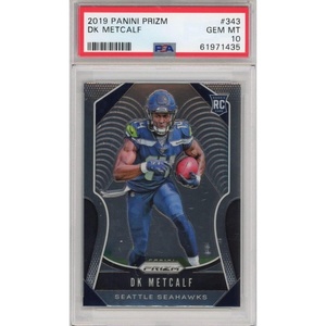 image:imageGraded 2019 Panini Prizm DK DK Metcalf 343 Rookie RC Football Card PSA 10 Gem Mint