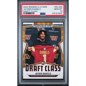 image:imageGraded 2024 Panini Rookies amp Stars Jayden Daniels DCJDS Draft Class Rookie RC Football Card PSA 10 Gem Mint