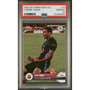 image:imageGraded 2024 Topps Now Lamine Yamal 17 Rookie RC Soccer Card PSA 10 Gem Mint