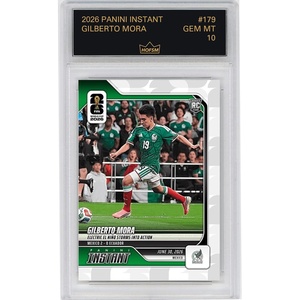 image:imageGraded 2026 Panini Instant FIFA World Cup Gilberto Mora 179 Electric El Nino Storms into Action Mexico Rookie RC Soccer Card HOFSM 10 Gem Mint