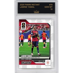 image:imageGraded 2026 Panini Instant FIFA World Cup Lamine Yamal 79 Heir Apparent Opens Account Royally Fast Spain Soccer Card HOFSM 10 Gem Mint