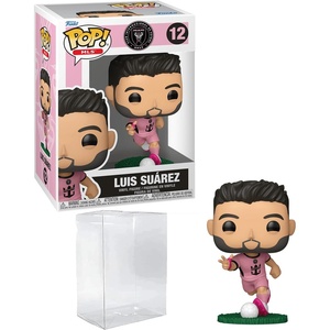 image:imageLuis Suarez 12 Pink Uniform Funko POP Soccer Inter Miami CF Figurine Bundle with HOFSM Protector Case