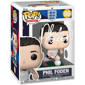 image:imagePhil Foden 86 England Facsimile Signed Reprint Laser Autographed Funko POP Soccer Figurine with Protector Case